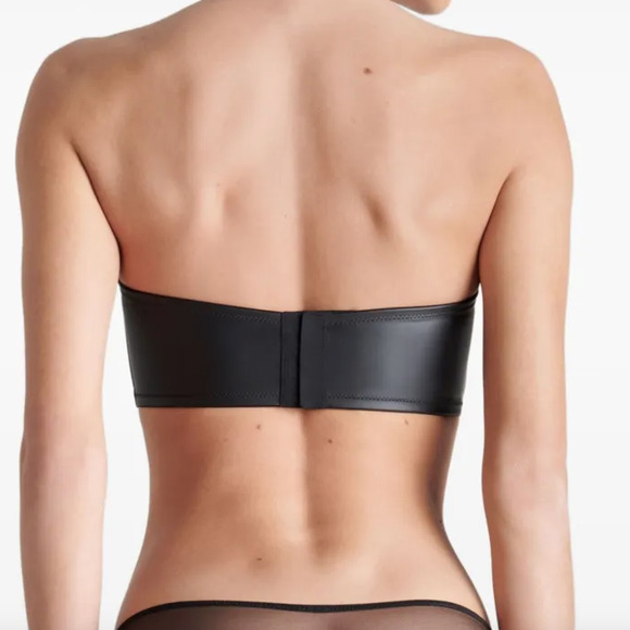 Maison Close Chambre Noire Bustier Strapless Bra Matte Faux Leather Size 34B - Picture 9 of 9